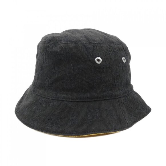 Louis Vuitton Monogram Denim Hat Black Yellow Reversible main image 6